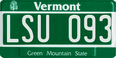 VT license plate LSU093
