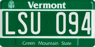VT license plate LSU094