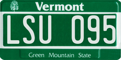 VT license plate LSU095