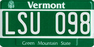 VT license plate LSU098