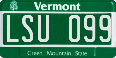 VT license plate LSU099