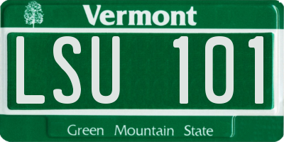 VT license plate LSU101