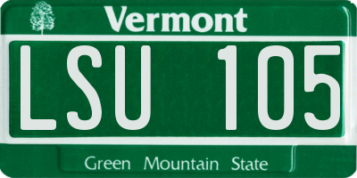 VT license plate LSU105