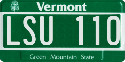 VT license plate LSU110