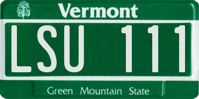 VT license plate LSU111