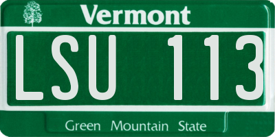 VT license plate LSU113