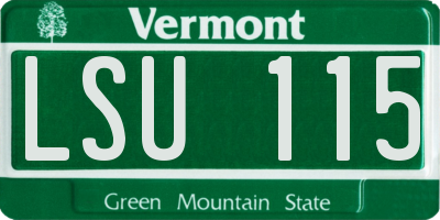 VT license plate LSU115