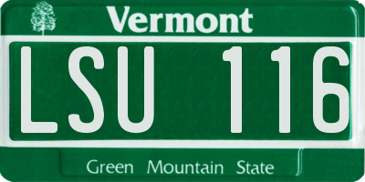 VT license plate LSU116