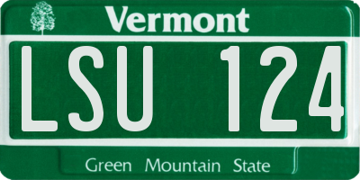 VT license plate LSU124