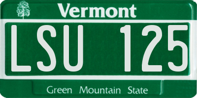 VT license plate LSU125