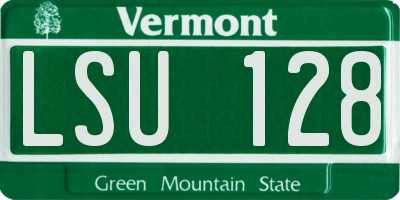 VT license plate LSU128