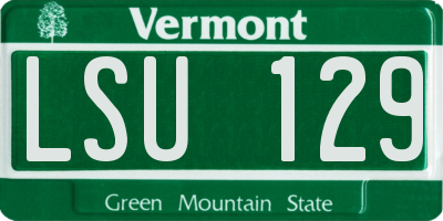 VT license plate LSU129