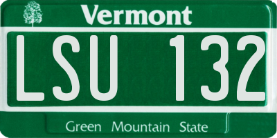 VT license plate LSU132
