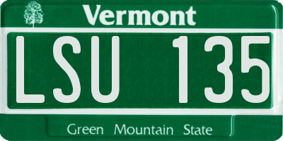 VT license plate LSU135