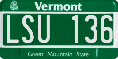 VT license plate LSU136