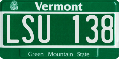 VT license plate LSU138