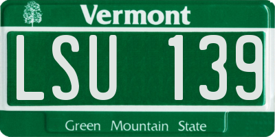 VT license plate LSU139