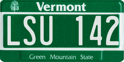 VT license plate LSU142