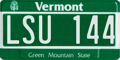 VT license plate LSU144