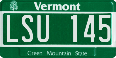 VT license plate LSU145