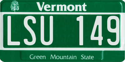 VT license plate LSU149