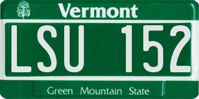 VT license plate LSU152