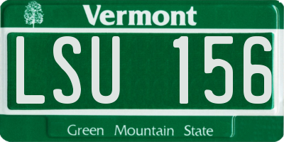 VT license plate LSU156