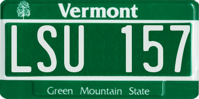 VT license plate LSU157