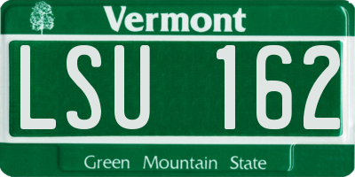 VT license plate LSU162