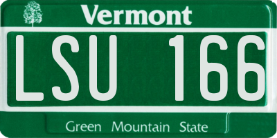 VT license plate LSU166