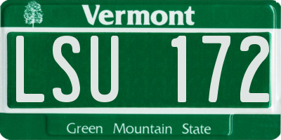 VT license plate LSU172