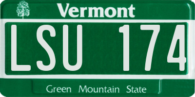 VT license plate LSU174