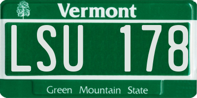 VT license plate LSU178