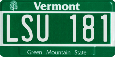 VT license plate LSU181