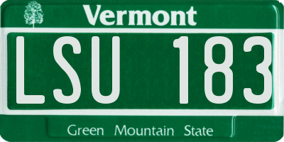 VT license plate LSU183