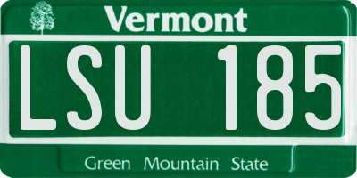 VT license plate LSU185