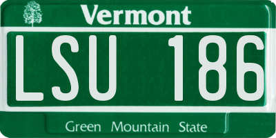 VT license plate LSU186