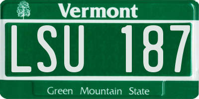 VT license plate LSU187