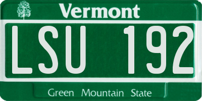 VT license plate LSU192