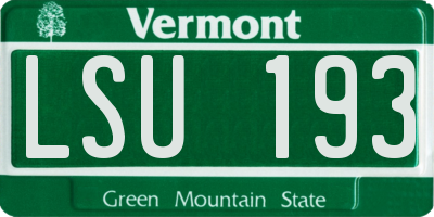 VT license plate LSU193