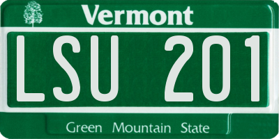 VT license plate LSU201