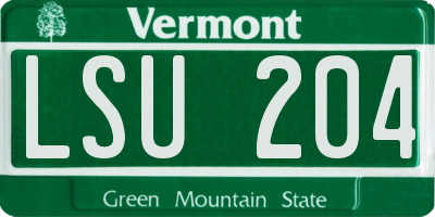 VT license plate LSU204