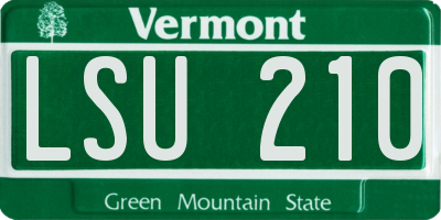 VT license plate LSU210