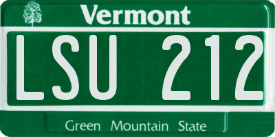 VT license plate LSU212