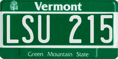 VT license plate LSU215