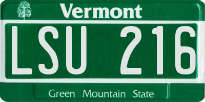 VT license plate LSU216
