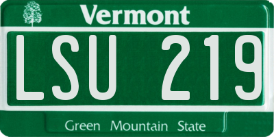 VT license plate LSU219