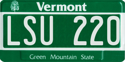 VT license plate LSU220