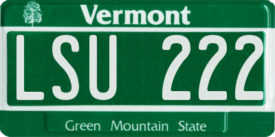 VT license plate LSU222