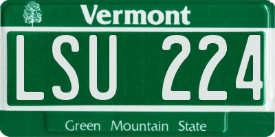 VT license plate LSU224